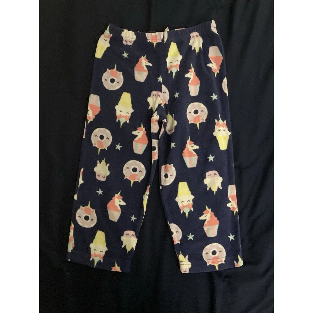 4T Carter’s girl clothes - 2 piece outfit | unicorn cupcake theme | fleece